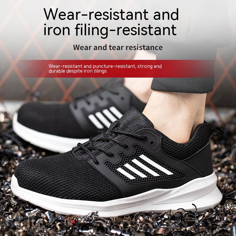 Anti-smashing And Anti-penetration Summer Breathable Safety Shoes Protective Lightweight Comfortable Air Cushion Work Shoes