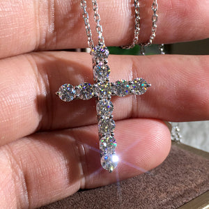 Cross Necklace Zircon Finely Inlaid Pendant