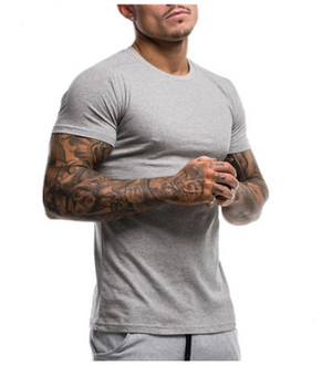 Summer Sports Short-Sleeved Men'S Loose Top Running T-Shirt Sweat-Absorbent Breathable T-Shirt Basketball Training Gym Clothes