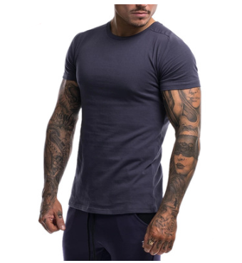 Summer Sports Short-Sleeved Men'S Loose Top Running T-Shirt Sweat-Absorbent Breathable T-Shirt Basketball Training Gym Clothes