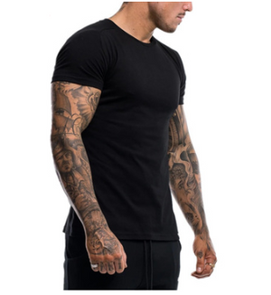 Summer Sports Short-Sleeved Men'S Loose Top Running T-Shirt Sweat-Absorbent Breathable T-Shirt Basketball Training Gym Clothes