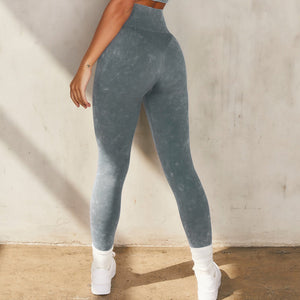 Denim Seamless Knitted Sports Yoga Clothes Women