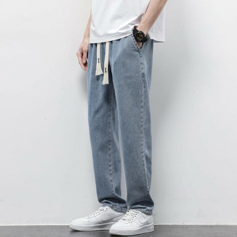 Summer Washed Wide Leg Jeans Men