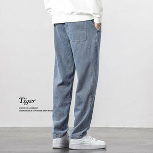 Summer Washed Wide Leg Jeans Men