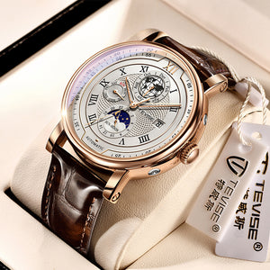 Men's Waterproof Moon Phase Automatic Mechanical Watch