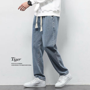 Summer Washed Wide Leg Jeans Men