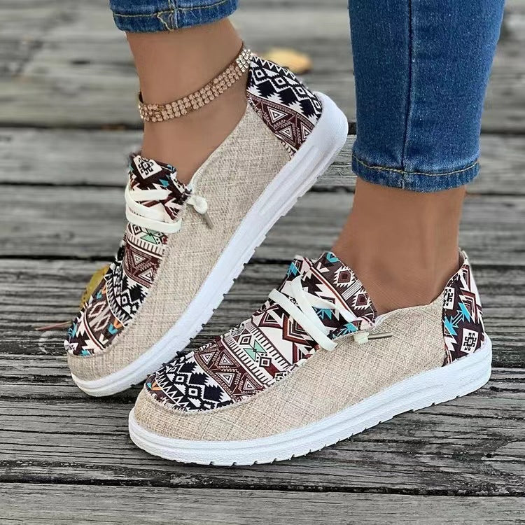 New Flat Casual Canvas Loafers For Women